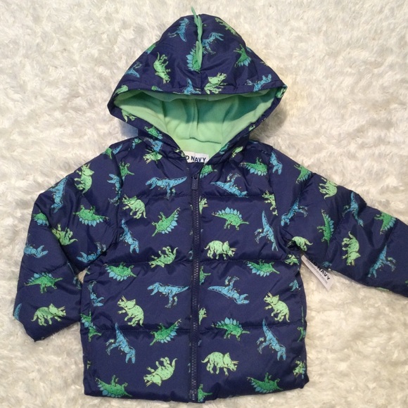 NWT Old Navy Dinosaur Print Blue Jacket size 18-24 months - Picture 1 of 7